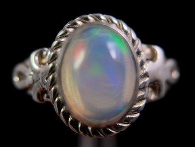 OPAL RING - Sterling Silver, Size 7 - Ethiopian Opal Rings for Women, Bridal Jewelry, Welo Opal, 49205-Throwin Stones