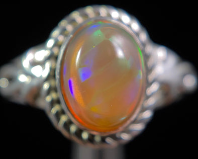 OPAL RING - Sterling Silver, Size 7 - Ethiopian Opal Rings for Women, Bridal Jewelry, Welo Opal, 49208-Throwin Stones