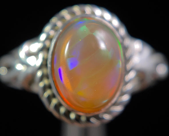 OPAL RING - Sterling Silver, Size 7 - Ethiopian Opal Rings for Women, Bridal Jewelry, Welo Opal, 49208-Throwin Stones