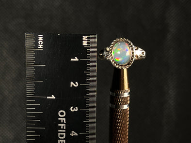 OPAL RING - Sterling Silver, Size 7 - Ethiopian Opal Rings for Women, Bridal Jewelry, Welo Opal, 51755-Throwin Stones