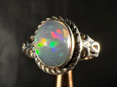 OPAL RING - Sterling Silver, Size 7 - Ethiopian Opal Rings for Women, Bridal Jewelry, Welo Opal, 51755-Throwin Stones