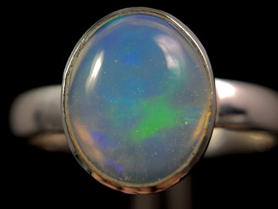 OPAL RING - Sterling Silver, Size 7.5 - Dainty Opal Ring, Opal Jewelry, Welo Opal, 49267-Throwin Stones