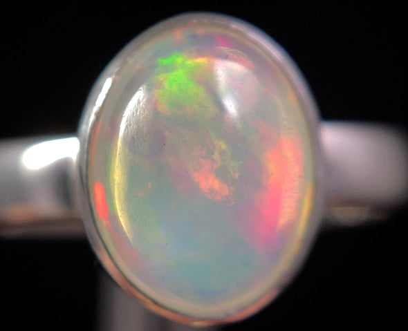 OPAL RING - Sterling Silver, Size 7.5 - Dainty Opal Ring, Opal Jewelry, Welo Opal, 49272-Throwin Stones