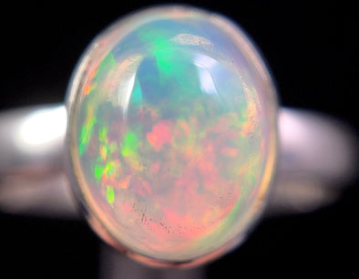 OPAL RING - Sterling Silver, Size 7.5 - Dainty Opal Ring, Opal Jewelry, Welo Opal, 49273-Throwin Stones