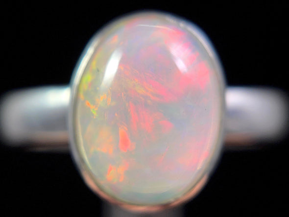 OPAL RING - Sterling Silver, Size 7.5 - Dainty Opal Ring, Opal Jewelry, Welo Opal, 49274-Throwin Stones