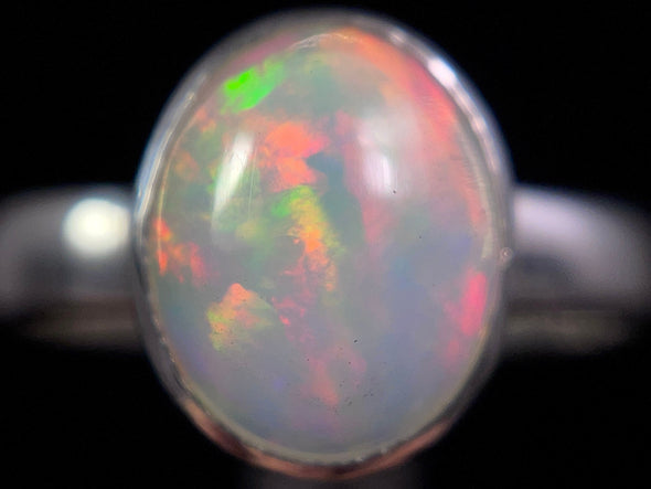 OPAL RING - Sterling Silver, Size 7.5 - Dainty Opal Ring, Opal Jewelry, Welo Opal, 49276-Throwin Stones