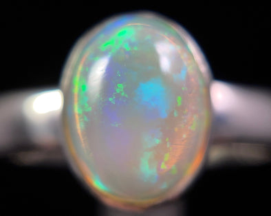 OPAL RING - Sterling Silver, Size 7.5 - Dainty Opal Ring, Opal Jewelry, Welo Opal, 49279-Throwin Stones