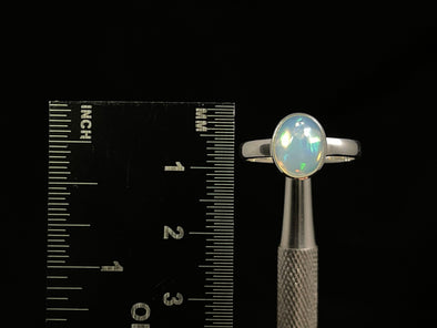OPAL RING - Sterling Silver, Size 7.5 - Dainty Opal Ring, Opal Jewelry, Welo Opal, 49280-Throwin Stones