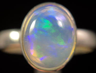 OPAL RING - Sterling Silver, Size 7.5 - Dainty Opal Ring, Opal Jewelry, Welo Opal, 49281-Throwin Stones