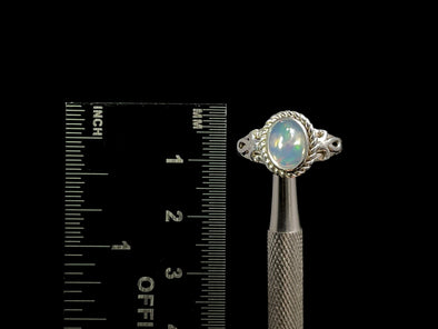OPAL RING - Sterling Silver, Size 7.5 - Ethiopian Opal Rings for Women, Bridal Jewelry, Welo Opal, 49196-Throwin Stones