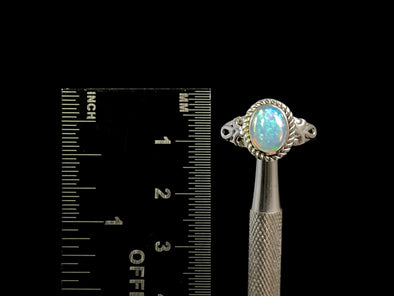 OPAL RING - Sterling Silver, Size 7.5 - Ethiopian Opal Rings for Women, Bridal Jewelry, Welo Opal, 49198-Throwin Stones