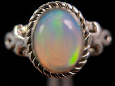 OPAL RING - Sterling Silver, Size 7.5 - Ethiopian Opal Rings for Women, Bridal Jewelry, Welo Opal, 49201-Throwin Stones