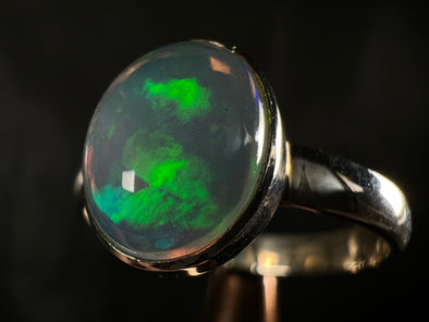 OPAL RING - Sterling Silver, Size 8 - Dainty Opal Ring, Opal Jewelry, Welo Opal, 51768-Throwin Stones