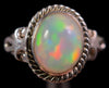 OPAL RING - Sterling Silver, Size 8 - Ethiopian Opal Rings for Women, Bridal Jewelry, Welo Opal, 49190-Throwin Stones