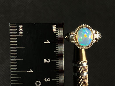 OPAL RING - Sterling Silver, Size 8 - Ethiopian Opal Rings for Women, Bridal Jewelry, Welo Opal, 51772-Throwin Stones