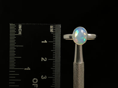 OPAL RING - Sterling Silver, Size 8.5 - Dainty Opal Ring, Opal Jewelry, Welo Opal, 49258-Throwin Stones