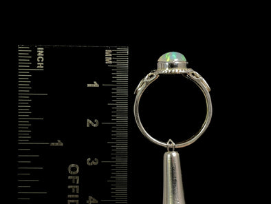 OPAL RING - Sterling Silver, Size 8.5 - Ethiopian Opal Rings for Women, Bridal Jewelry, Welo Opal, 49185-Throwin Stones