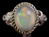 OPAL RING - Sterling Silver, Size 8.5 - Ethiopian Opal Rings for Women, Bridal Jewelry, Welo Opal, 49186-Throwin Stones