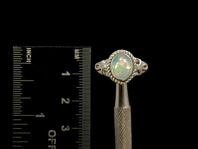 OPAL RING - Sterling Silver, Size 8.5 - Ethiopian Opal Rings for Women, Bridal Jewelry, Welo Opal, 49186-Throwin Stones