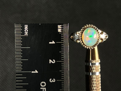 OPAL RING - Sterling Silver, Size 9 - Ethiopian Opal Rings for Women, Bridal Jewelry, Welo Opal, 51773-Throwin Stones