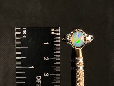 OPAL RING - Sterling Silver, Size 9 - Ethiopian Opal Rings for Women, Bridal Jewelry, Welo Opal, 51774-Throwin Stones