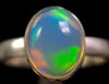 OPAL RING - Sterling Silver, Size 9.5 - Dainty Opal Ring, Opal Jewelry, Welo Opal, 49249-Throwin Stones