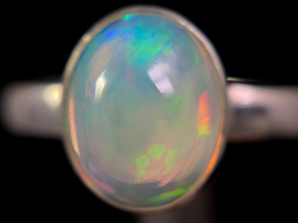 OPAL RING - Sterling Silver, Size 9.5 - Dainty Opal Ring, Opal Jewelry, Welo Opal, 49252-Throwin Stones
