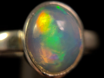 OPAL RING - Sterling Silver, Size 9.5 - Dainty Opal Ring, Opal Jewelry, Welo Opal, 49253-Throwin Stones