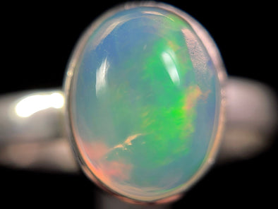 OPAL RING - Sterling Silver, Size 9.5 - Dainty Opal Ring, Opal Jewelry, Welo Opal, 49254-Throwin Stones