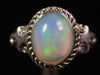 OPAL RING - Sterling Silver, Size 9.5 - Ethiopian Opal Rings for Women, Bridal Jewelry, Welo Opal, 49163-Throwin Stones