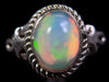 OPAL RING - Sterling Silver, Size 9.5 - Ethiopian Opal Rings for Women, Bridal Jewelry, Welo Opal, 49167-Throwin Stones