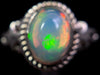 OPAL RING - Sterling Silver, Size 9.5 - Ethiopian Opal Rings for Women, Bridal Jewelry, Welo Opal, 49167-Throwin Stones