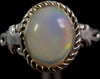 OPAL RING - Sterling Silver, Size 9.5 - Ethiopian Opal Rings for Women, Bridal Jewelry, Welo Opal, 49169-Throwin Stones