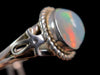 OPAL RING - Sterling Silver, Size 9.5 - Ethiopian Opal Rings for Women, Bridal Jewelry, Welo Opal, 49170-Throwin Stones