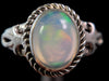 OPAL RING - Sterling Silver, Size 9.5 - Ethiopian Opal Rings for Women, Bridal Jewelry, Welo Opal, 49173-Throwin Stones