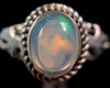 OPAL RING - Sterling Silver, Size 9.5 - Ethiopian Opal Rings for Women, Bridal Jewelry, Welo Opal, 49173-Throwin Stones