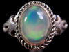 OPAL RING - Sterling Silver, Size 9.5 - Ethiopian Opal Rings for Women, Bridal Jewelry, Welo Opal, 49175-Throwin Stones