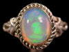 OPAL RING - Sterling Silver, Size 9.5 - Ethiopian Opal Rings for Women, Bridal Jewelry, Welo Opal, 49176-Throwin Stones