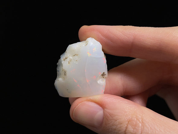 OPAL Raw Crystal - 3A-XL Polished Window - Raw Opal Crystal, October Birthstone, Welo Opal, 45291-Throwin Stones
