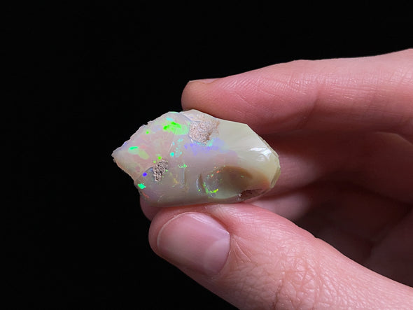 OPAL Raw Crystal - 3A-XL Polished Window - Raw Opal Crystal, October Birthstone, Welo Opal, 45294-Throwin Stones