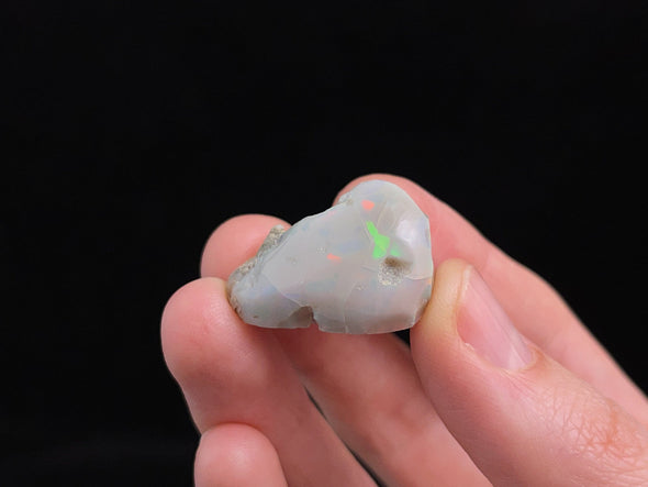 OPAL Raw Crystal - 3A-XL Polished Window - Raw Opal Crystal, October Birthstone, Welo Opal, 45300-Throwin Stones