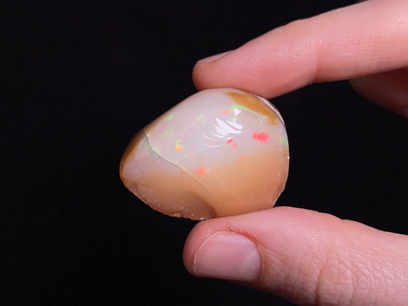 OPAL Raw Crystal - 4A Polished Window - Raw Opal Crystal, October Birthstone, Welo Opal, 44625-Throwin Stones