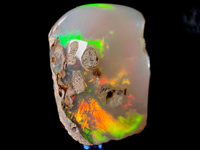 OPAL Raw Crystal - AAA Polished Window - Raw Opal Crystal, October Birthstone, Welo Opal, 50572-Throwin Stones