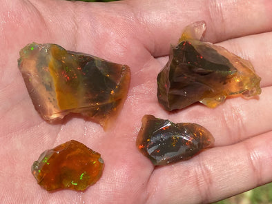 OPAL Raw Crystals - Floating Opals, B Grade Lot - Ethiopian Opal Vial, Water Opal, Welo Opal, 47183-Throwin Stones