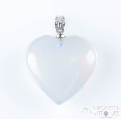 OPALITE Crystal Heart Pendant - Crystal Pendant, Handmade Jewelry, Healing Crystals and Stones, E0663-Throwin Stones
