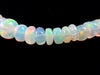 Opal Necklace - Genuine Opal Rondelle Bead Necklace from Ethiopia, 54060-Throwin Stones