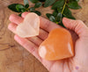 Orange SELENITE Crystal Heart - Thick - Self Care, Mom Gift, Home Decor, Healing Crystals and Stones, E0167-Throwin Stones
