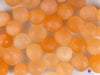 Orange SELENITE Crystal Sphere - Mini Marbles, Faceted - Small Crystals, Gemstones, Jewelry Making, Tumbled Crystals, E2129-Throwin Stones