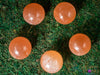 Orange SELENITE Crystal Sphere - XL - Crystal Ball, Housewarming Gift, Home Decor, E1859-Throwin Stones