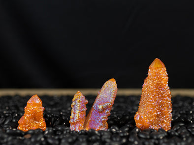 Orange TANGERINE AURA QUARTZ Crystal Point - Rainbow Quartz Crystal, Spirit Quartz, Crystal Decor, E2135-Throwin Stones